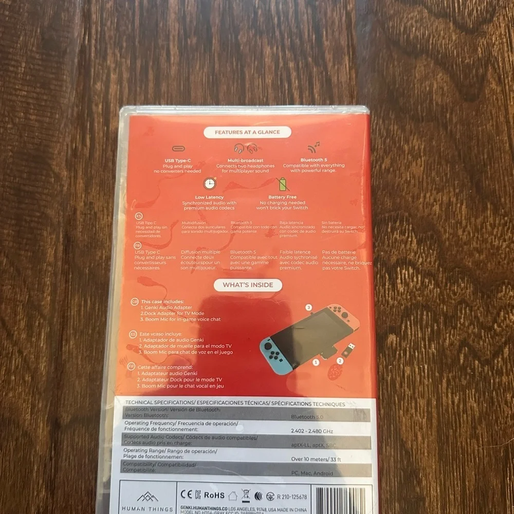 NEW SEALED GENKI Bluetooth Audio Adapter for Nintendo Switch/PS4/PC/MAC/ANDROID